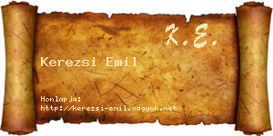 Kerezsi Emil névjegykártya
